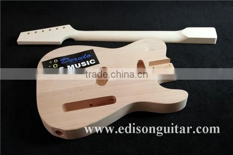 DIY Unfinished Electric Guitar Kits Solid A Level Mahagany Body MX-001