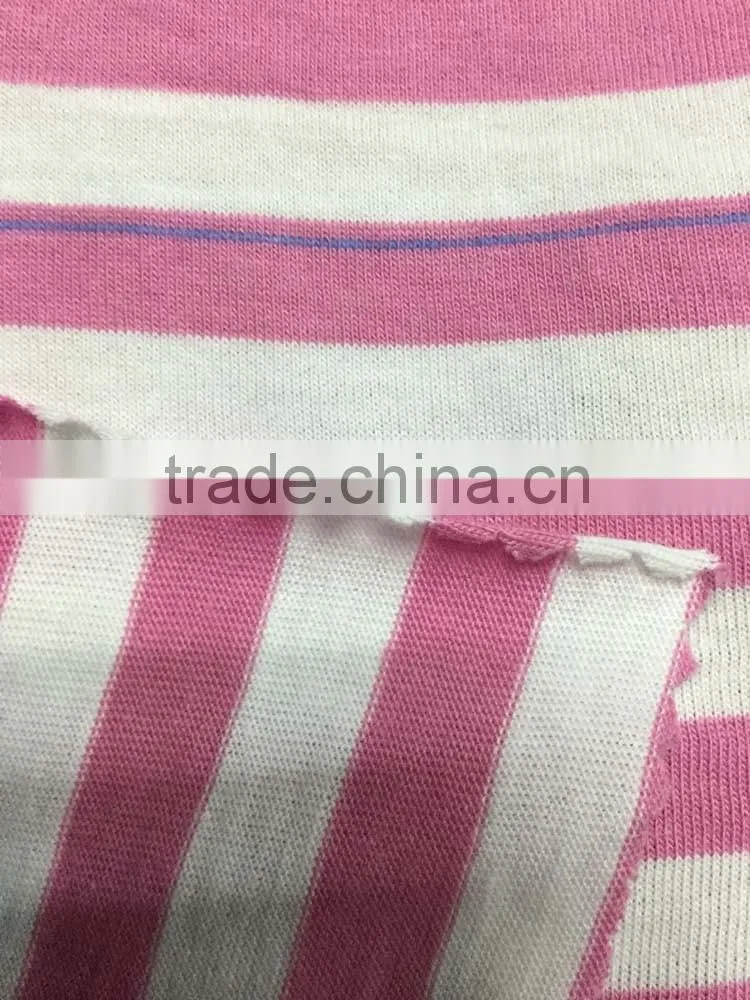 yarn dyed cotton knitted jersey fabric stocklot 186