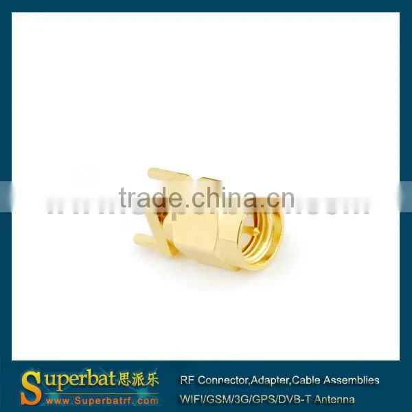 SMA male vertical pcb mount Jack Straight connector
