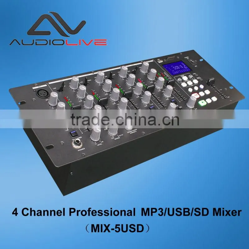 professional mixer console 5 channel Mix-5USD usb audio mixer console