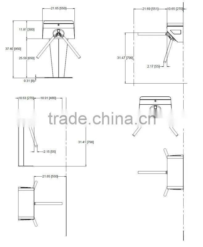 Tripod turnstile TR4 is suitable for areas where there is a large flow of people.