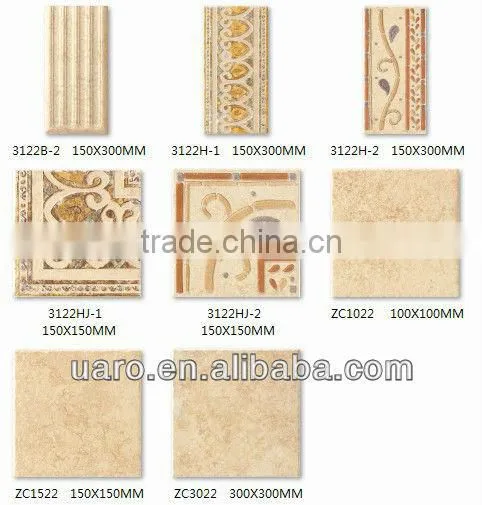 Non-slip archaized ceramic glazed rustic porcelain decorative tile
