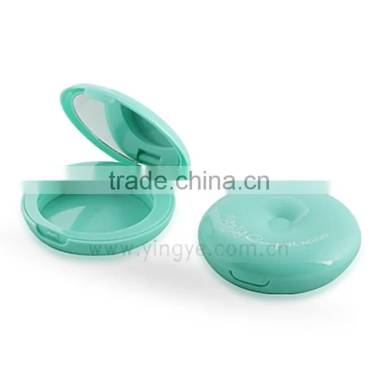 Noble transparent purple lid 3 boxes empty compact powder container