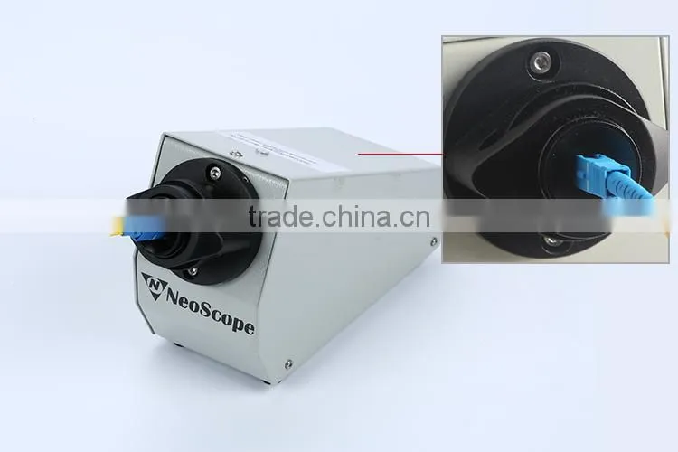 Clearly checked universal fiber optic inspection microscope