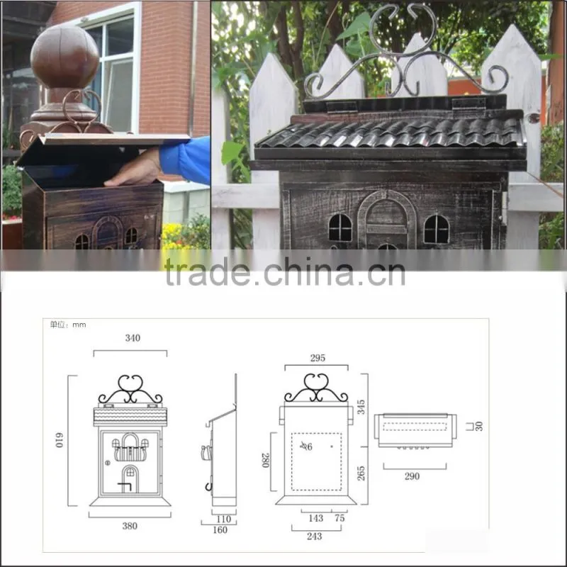 Hot Selling Bluetooth Electronic Steel Antique Apartment Building Mailbox Locks