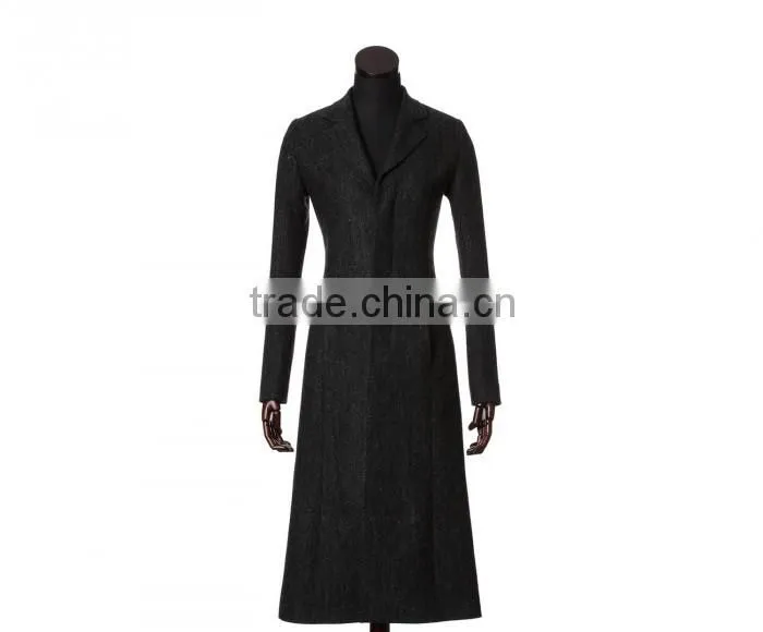 2015 new style 100% cashmere black coat 2015 women fashion clothing