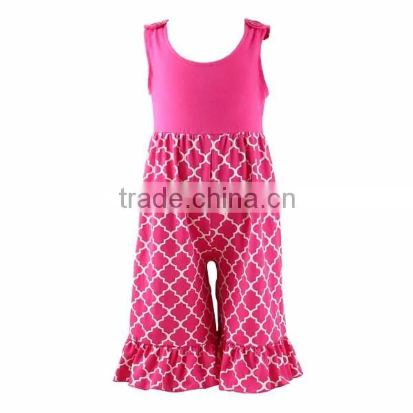 High quality infant girl petti romper quatrefoil toddler remake romper giggle moon romper