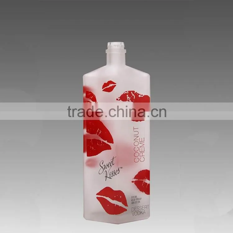 Sale sale cheap fermented milk frosted bottles printing liquor bottles beverage wine glass bottles