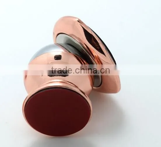 wholesale cell phone accessory aluminum magnetic car phone holder with 2 metal plate