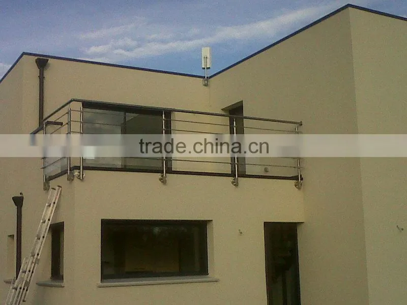 2015 new Stainless steel 304 or 316 Glass Balustrade Handrail Post with cross bar holder