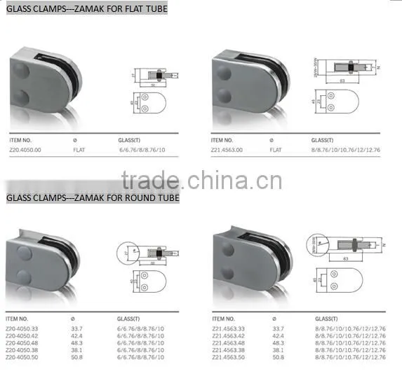 ramp glass railing clamp stainless steel handail glass clamp in balustrades and stairs