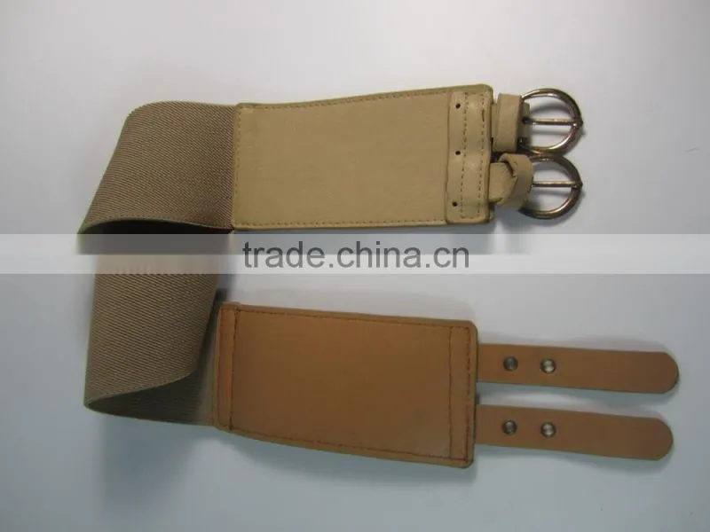 tan color elastic fashion belt woman belt