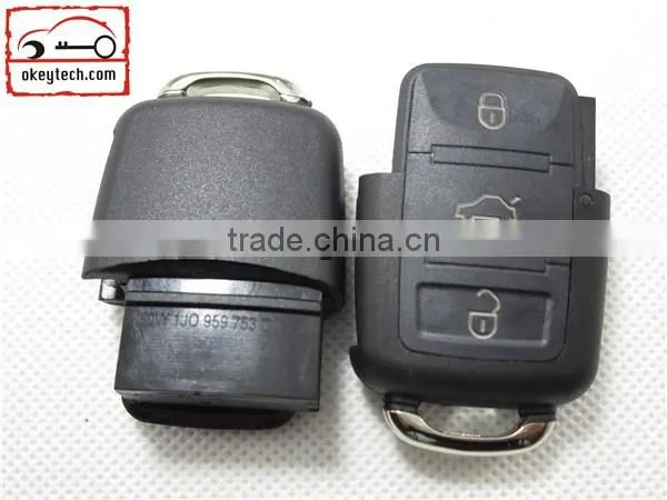 High Quatity VW romote filp key shell for vw 3 button part Car Key romote vw key shell