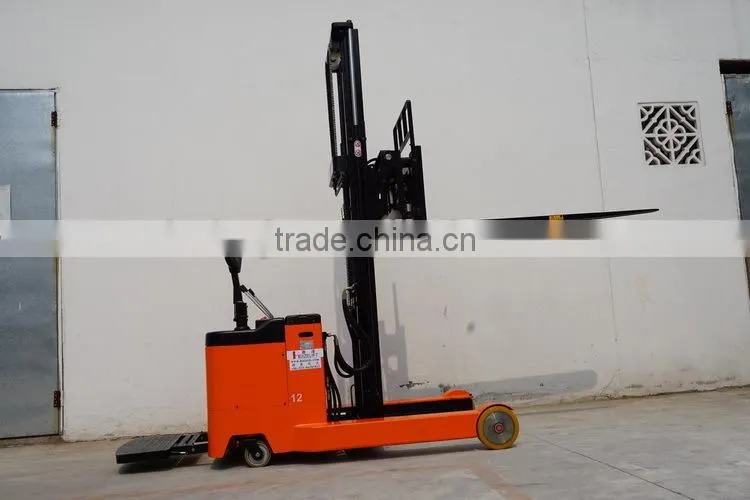 1.2 Tons Powered Electric Truck Forklift Full Electric Reach Stacker