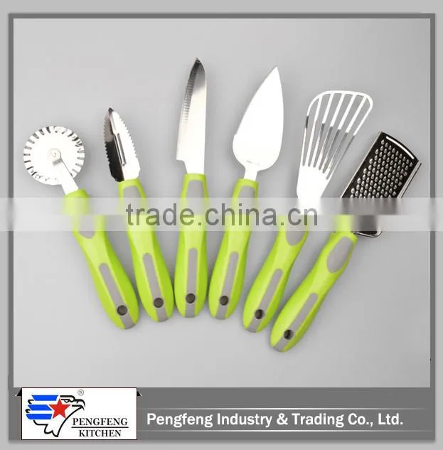 PP handle stainless steel kitchen utensil set