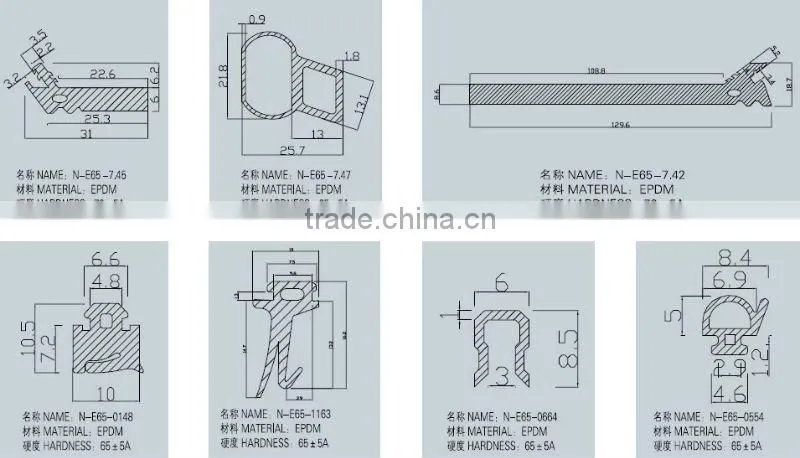EPDM&Silicone rubber strip profile