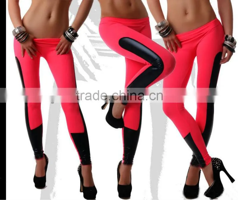 Special design full size hot sale black white striped leggings