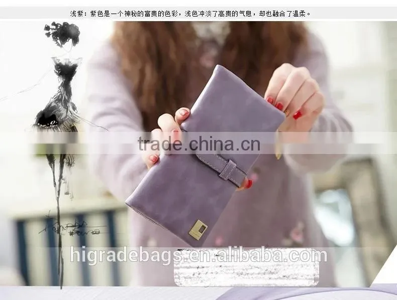 2015 new Fashion female pu leather wallet