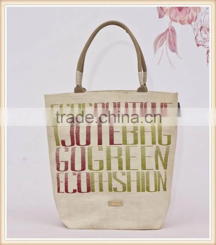 Fashion European style jute tote bag