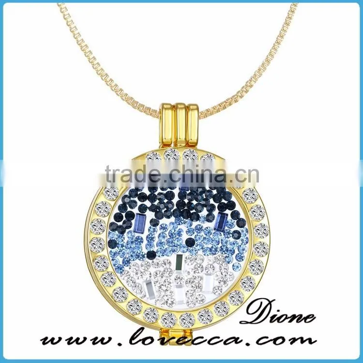 2016 Hot sell latest changeable design pendant necklace diy coin necklace