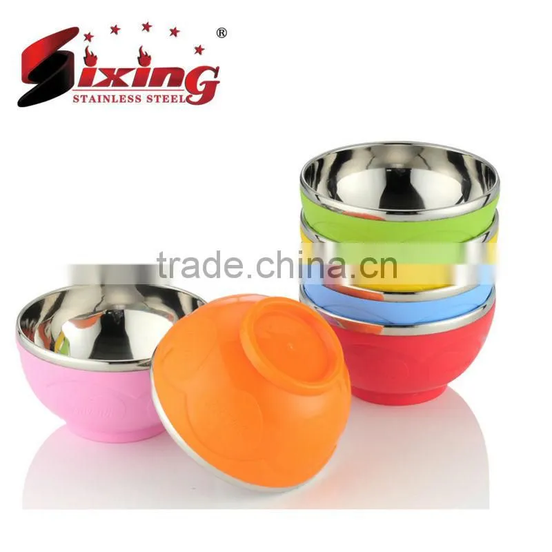 Colorful Stainless Steel Bowl Set/Mixing Bowl/Color Plastic Bowl/Salad Bowl