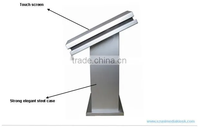 Smart showroom lobby horizontal wifi 42 inch HD LCD touch screen information kiosk