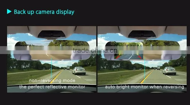 car accessories rearview mirror ultra-high brightness frameless mirror with mirror-link