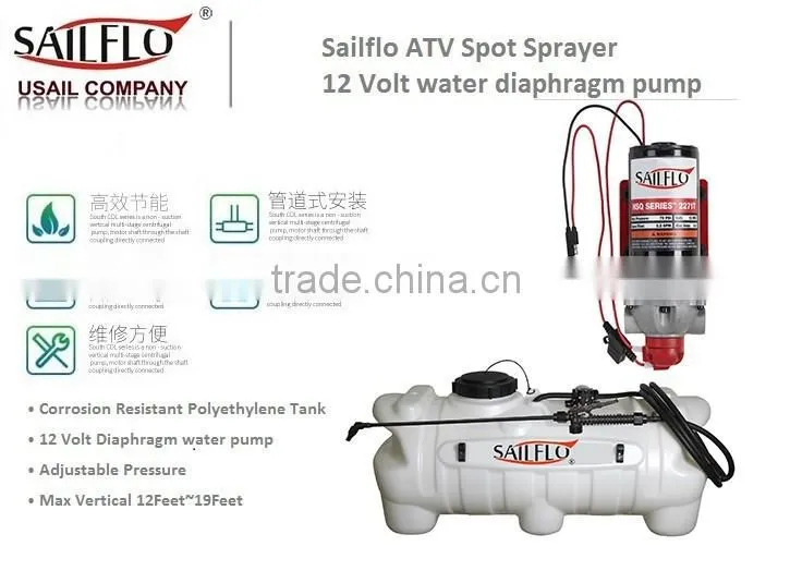 Sailflo ATV Spot Sprayer/26 Gallon 2.2 GPM 12 Volt water diaphragm pump