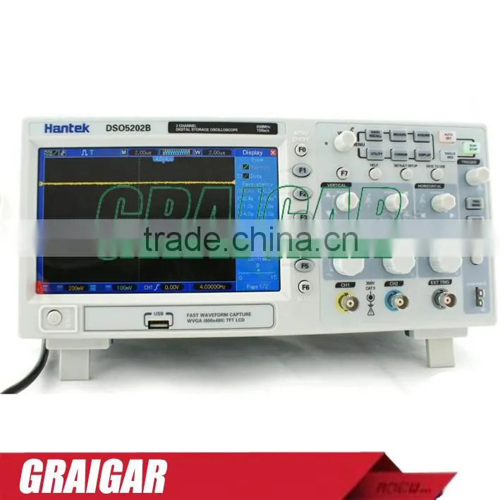 High quality New Hantek DSO5202B Digital Oscilloscope 200MHz 1GSa/s LCD 7" TFT DSO-5202B Better than ADS1102CAL+