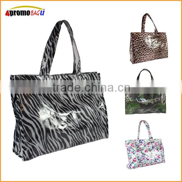 Camoflage PVC tote bag, full color printing shopping bag