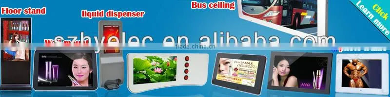 10 inch multi push button lcd digital pop displays with open frame case