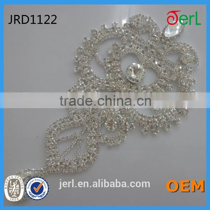 2016 new styles popular rhinestone lace for wedding dress