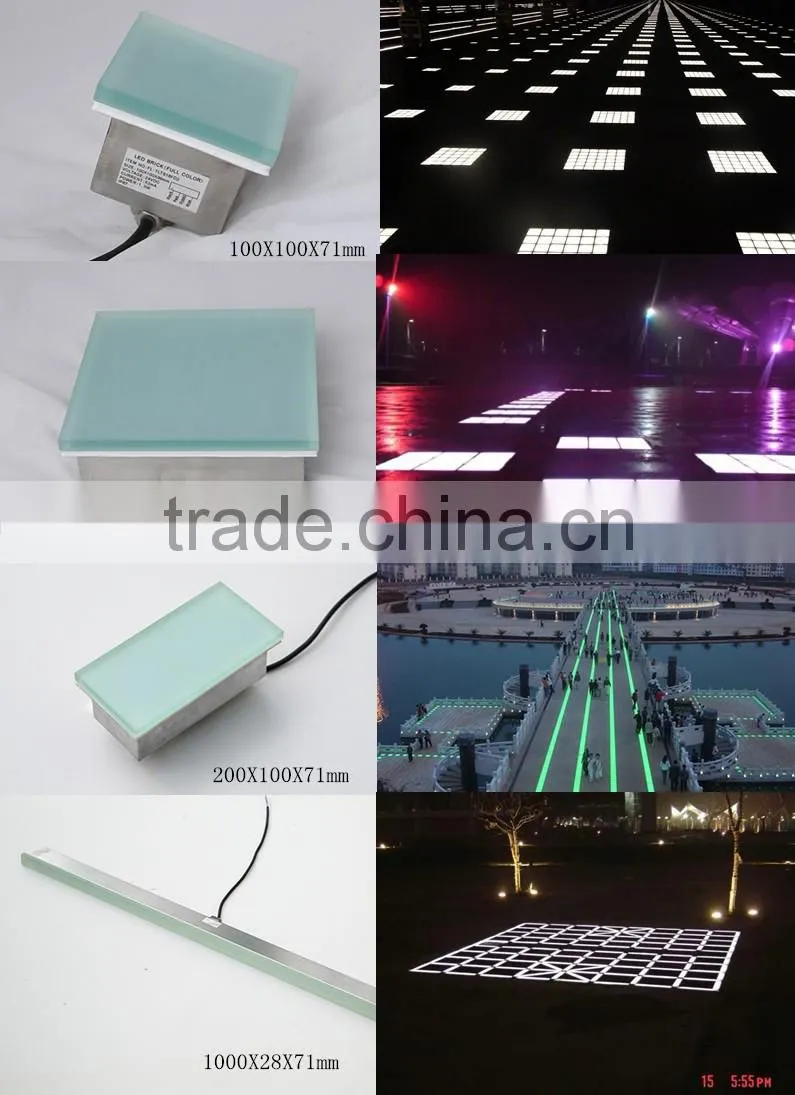 Frosted glass outdoor inground led light led tiles ,led floor tile light, led light tile