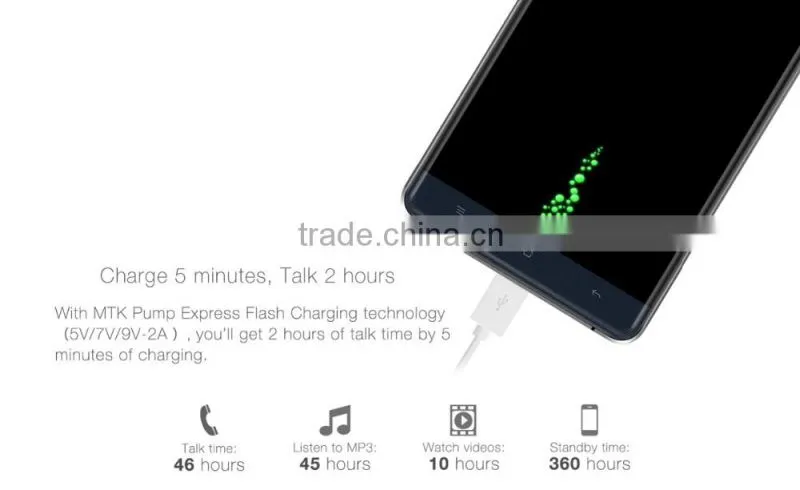 Oukitel K6000 Pro 6000mAh 5.5 inch 2.5D Arc Dragontrail Glass Screen Android 6.0 MTK6753 64bit Octa Core 3GB RAM 32GB ROM