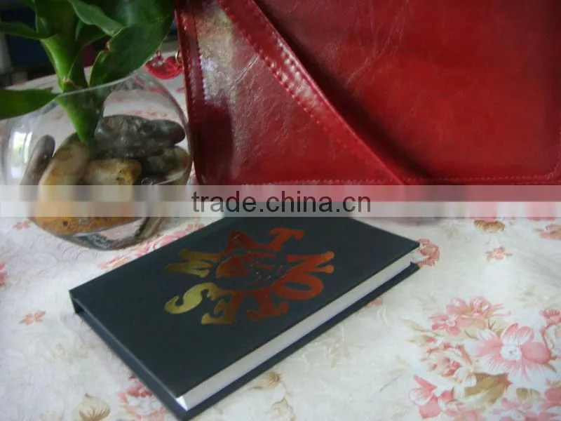gold stamping notebook,gold edge notebook