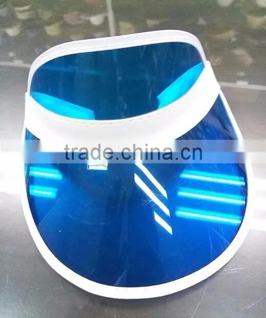 OEM Wholesale Outdoor Plastic PVC Transparent Sun Visor Cap