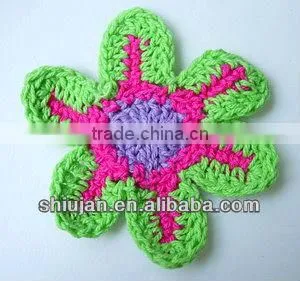 handmade crochet fruit motif for garment