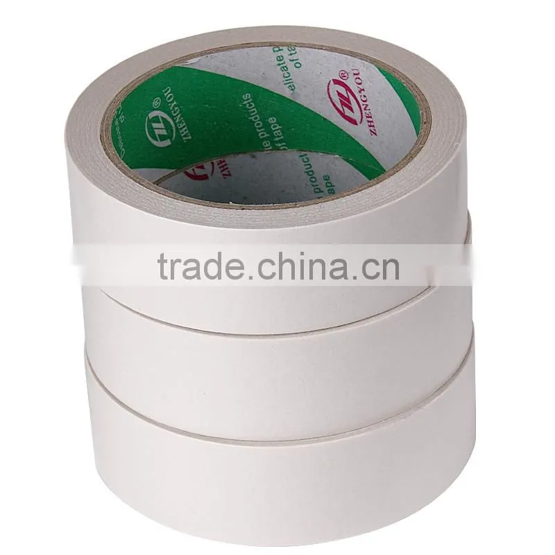 Double-sided adhesive with paper, film row materials