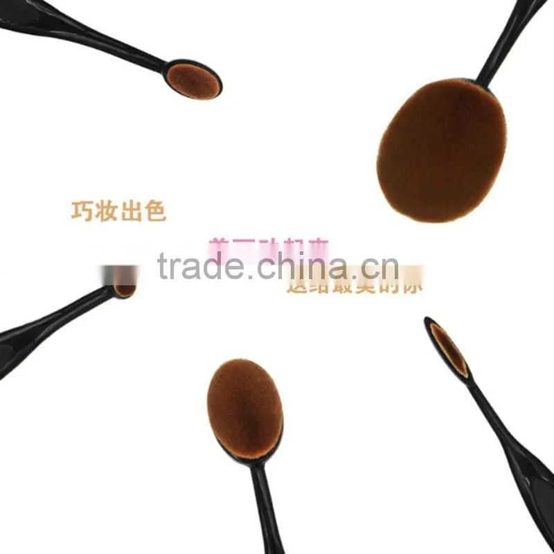 5pcs New Arrival Oval Brushes Black Color Oval Makeup Brush Set Toothbrush Set