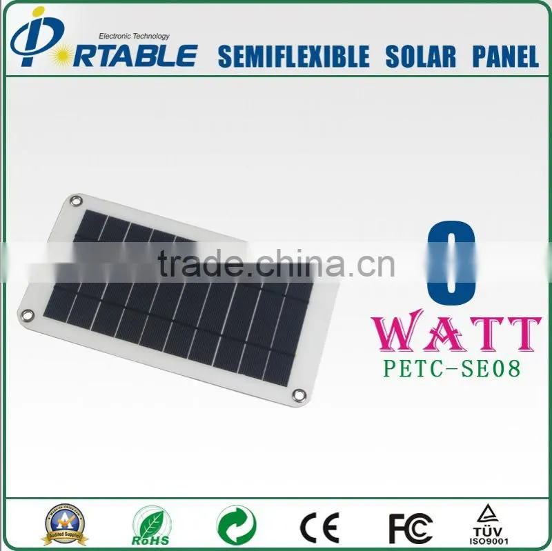High quality 8W Flexible solar panel home designs