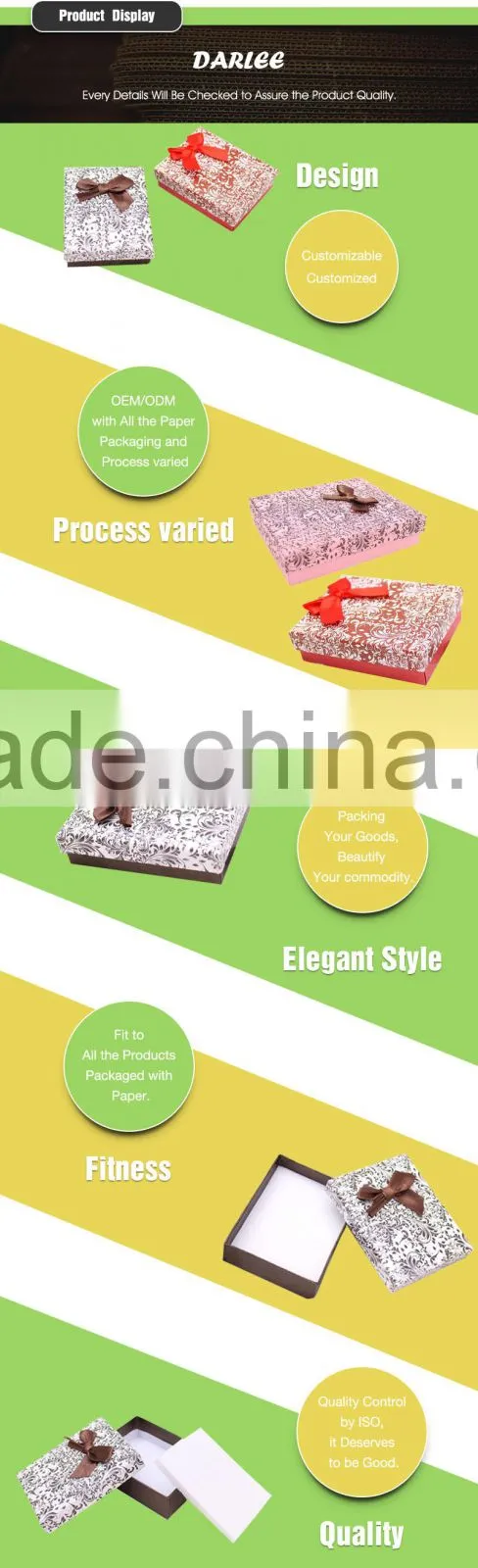 grey cardboard packaging gift box wholesale with bowknot