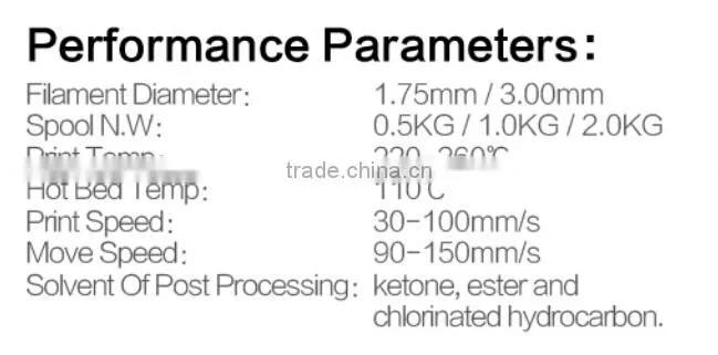 ESUN 3D Printer filament 3mm abs 3d printing filament