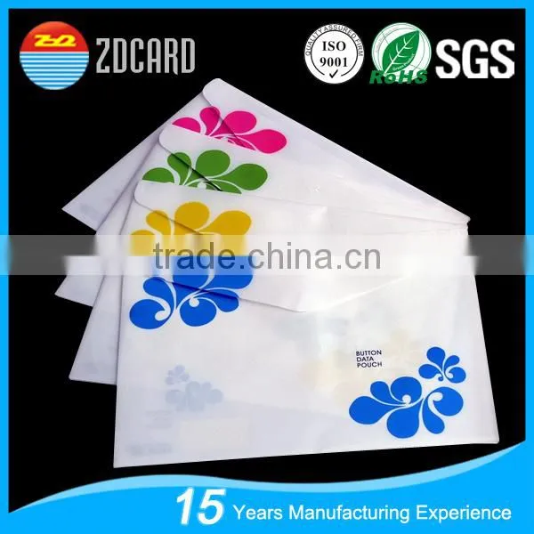 Cheap A4 size Custom Design L-shape PET PVC PP file folder
