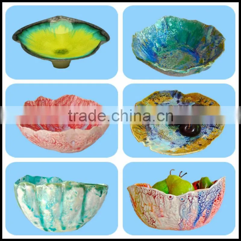Turquoise ceramic reuseable unique salad bowl