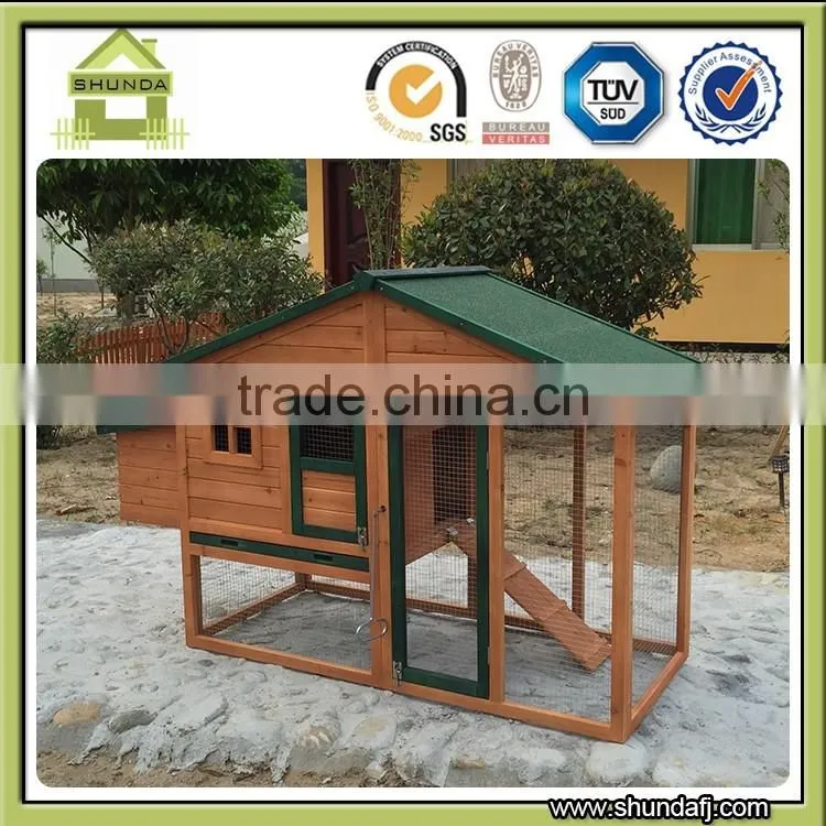 SDC014 Wood Chicken Coop Hutch Poultry Backyard Nesting Cage