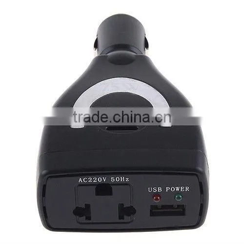 75W Car Power Inverter Charger DC 12V to AC 220V USB 5V