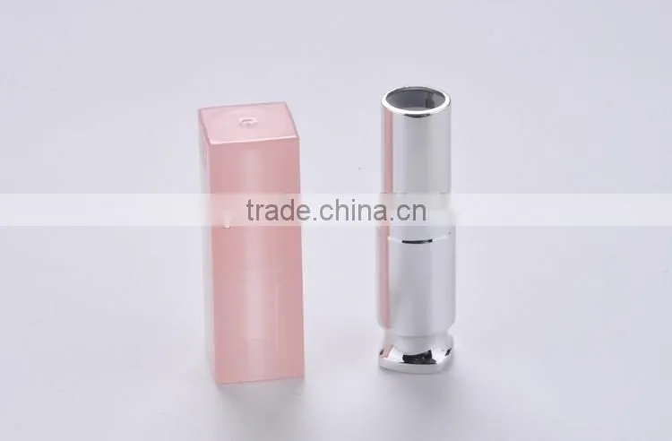 Pink plastic lipstick tube, cosmetic lipstick tube