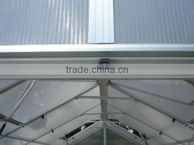 High cost performance hobby aluminium 6mm polycarbonate garden diy aluminium greenhouse HX66 series