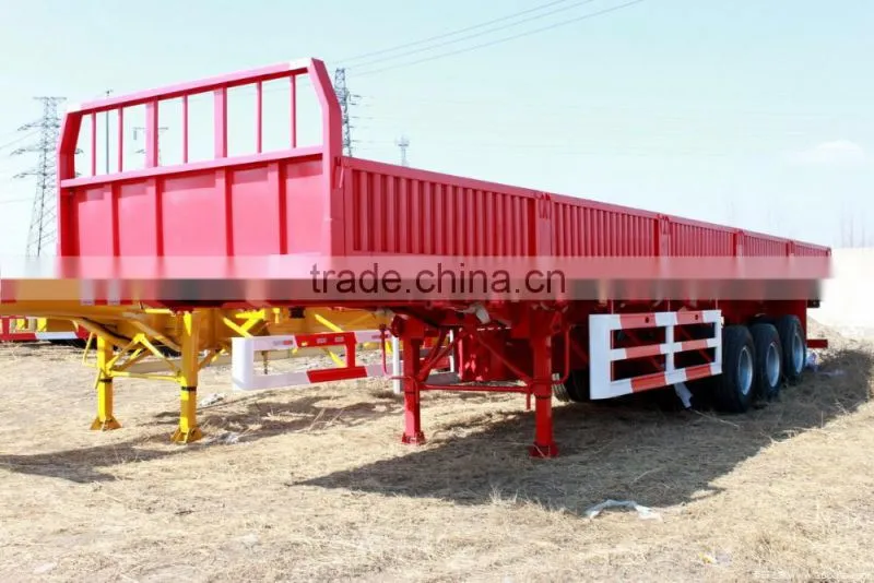 3 axles truck semi trailer 20t 30t 40t side wall trailer dropside semi trailer