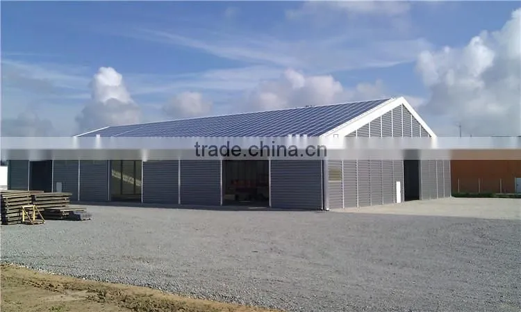 Waterproof architecture tent with rolling door